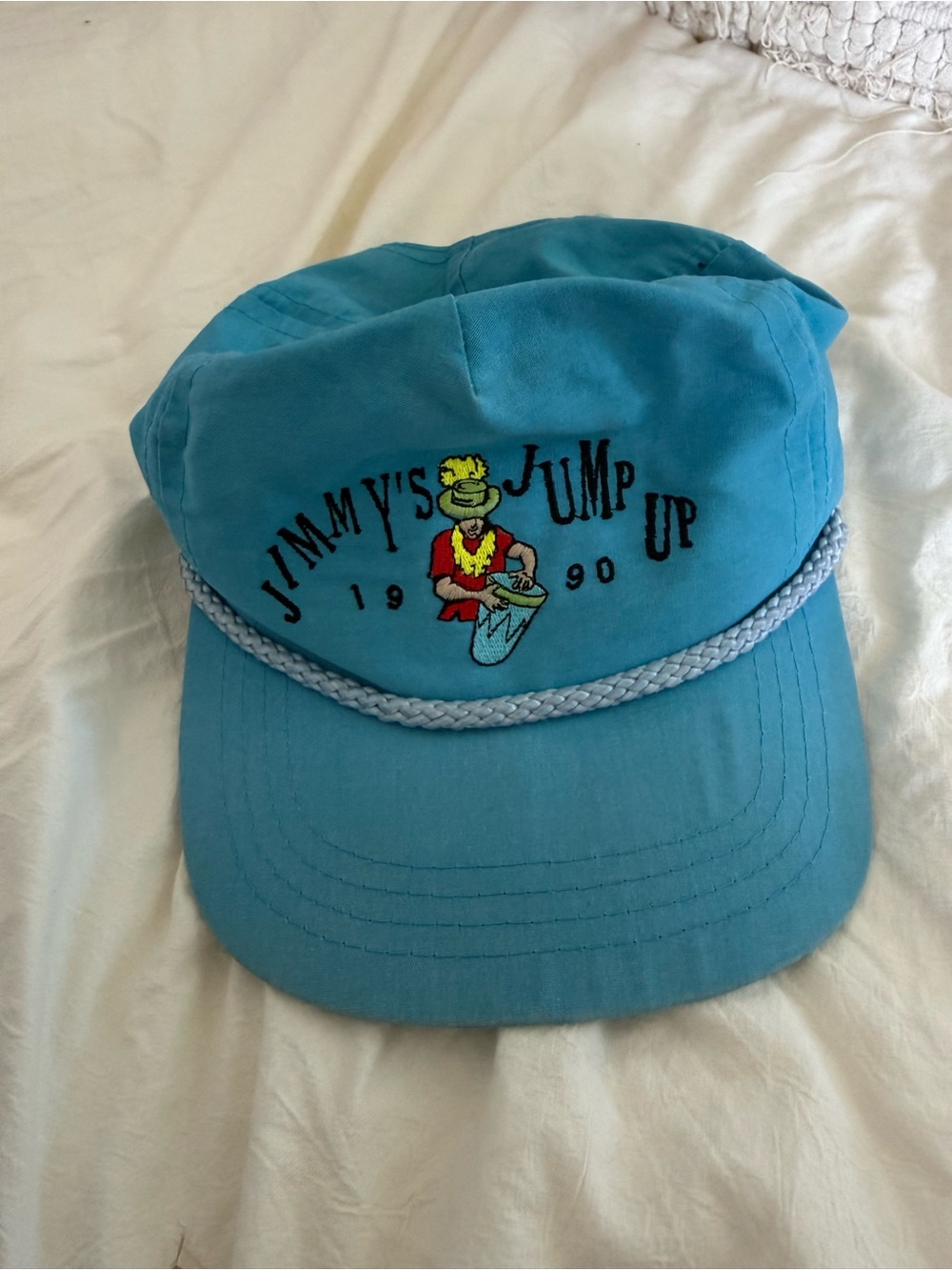 Vintage 90s Jimmy Buffett Blue Rope Hat
